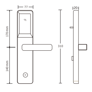 Cerradura electrónica para habitación de hotel con tarjeta RFID de alta seguridad