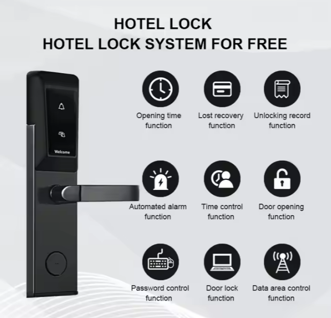 Cerradura electrónica para habitación de hotel con tarjeta RFID de alta seguridad