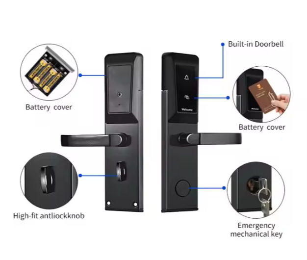 Cerradura electrónica para habitación de hotel con tarjeta RFID de alta seguridad